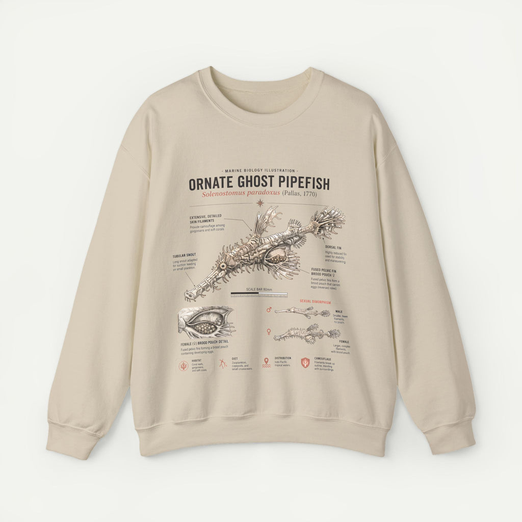 Ornate Ghost Pipefish Anatomy Sweatshirt