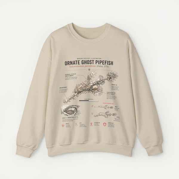 Ornate Ghost Pipefish Anatomy Sweatshirt