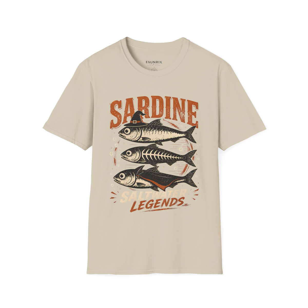 Sardine Vintage Fish T-Shirt — Retro Seafood Graphic Tee