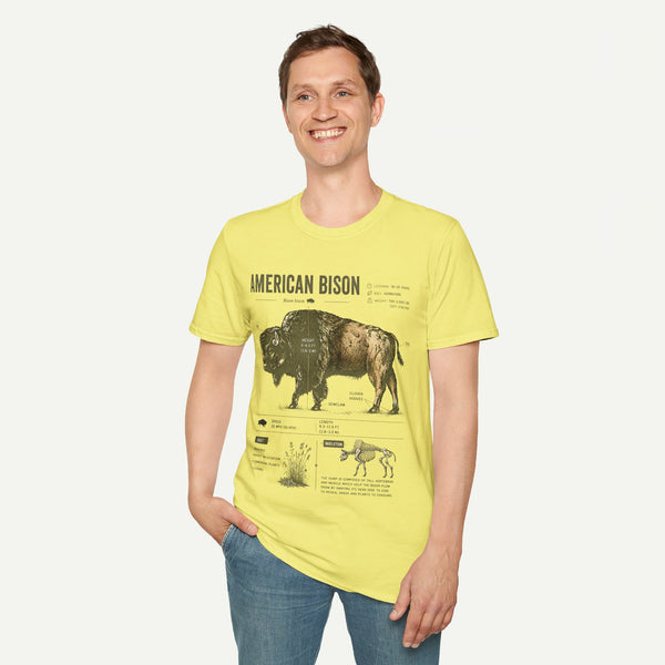 Vintage American Bison Anatomy T-Shirt