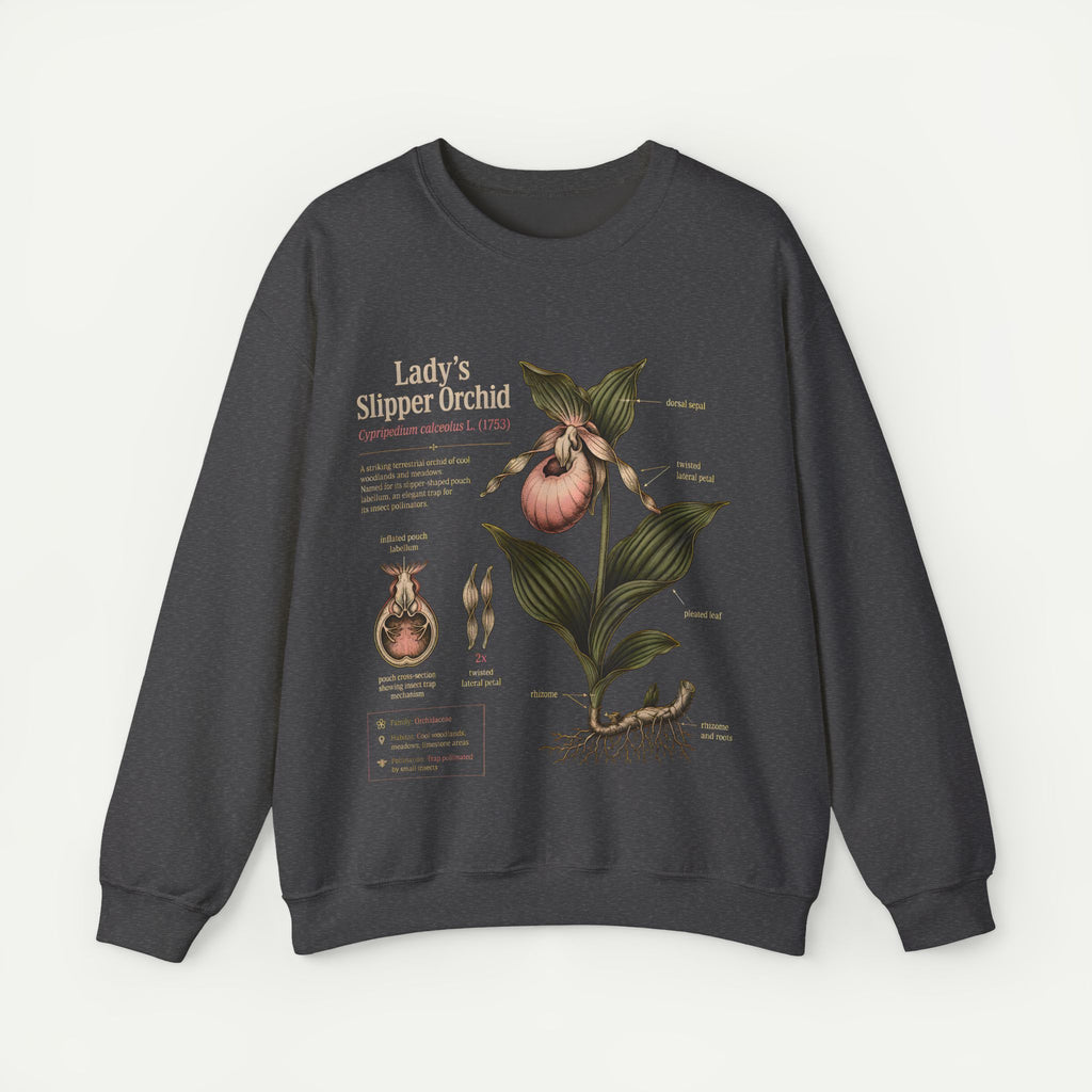 Lady's Slipper Orchid Botanical Sweatshirt