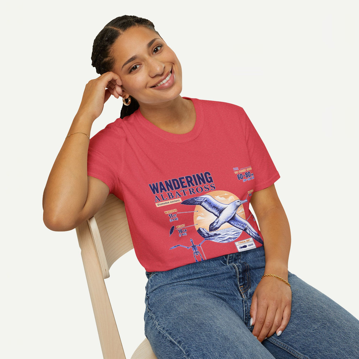 Wandering Albatross Anatomy T-Shirt — Vintage Seabird Graphic Tee