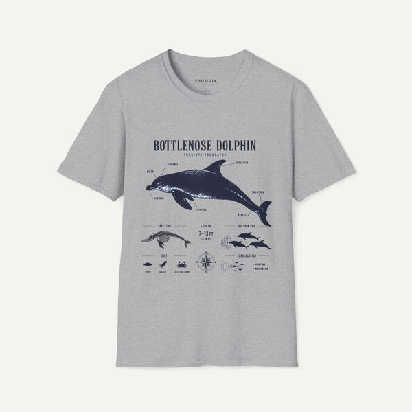 Bottlenose Dolphin Anatomy Tee – Illustrated Marine Life T-Shirt