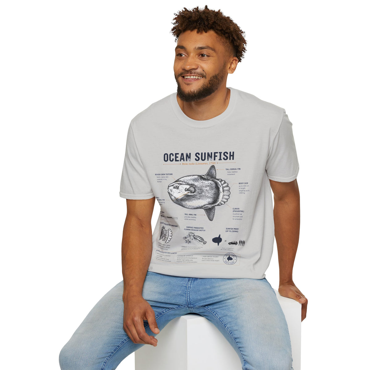 Ocean Sunfish Anatomy T-Shirt — Vintage Marine Biology Graphic Tee