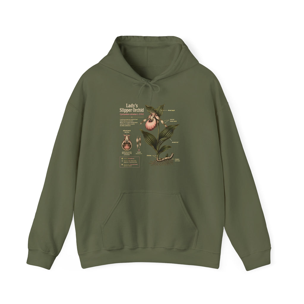 Botanical Peach Illustration Hoodie — Vintage Botanical Chart Sweatshirt