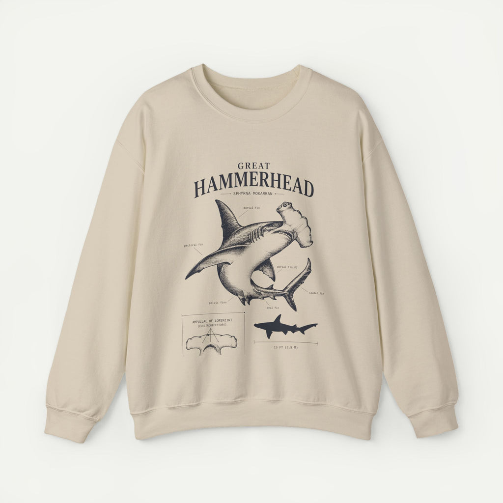 Hammerhead Shark Sweatshirt – Great Hammerhead Illustration