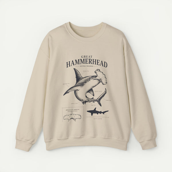 Hammerhead Shark Sweatshirt – Great Hammerhead Illustration