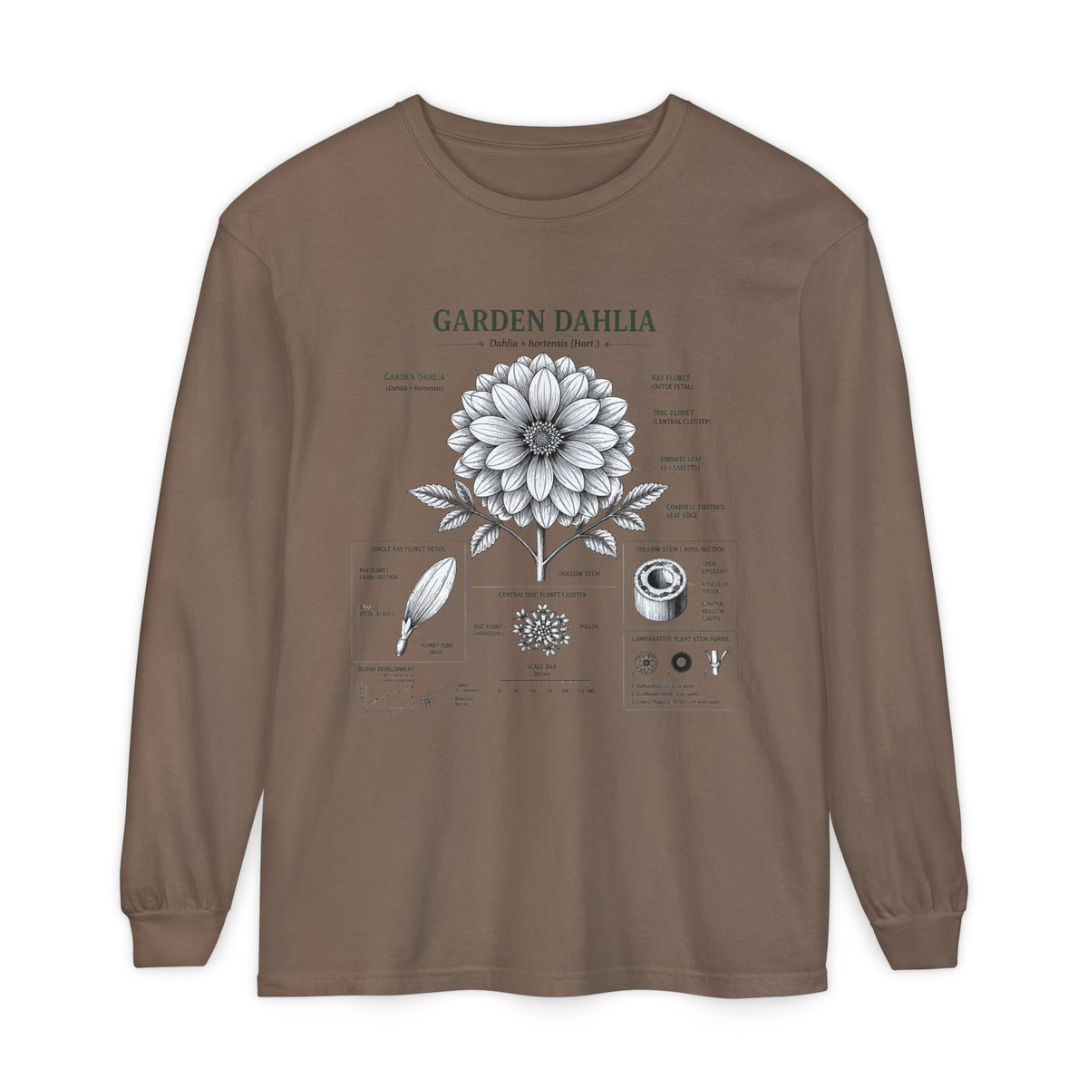 Garden Dahlia Botanical Long Sleeve Tee