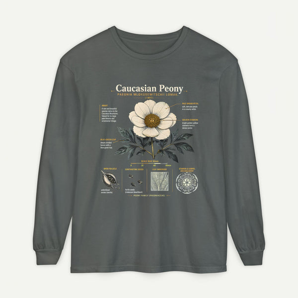 Botanical Diagram Long Sleeve Tee — Wild Rose Illustration