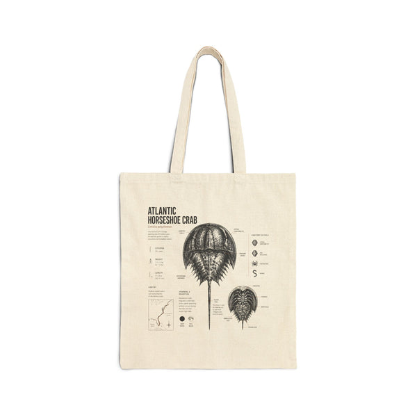 Tote Bag - Vintage Atlantic Horseshoe Crab Anatomy Canvas Tote