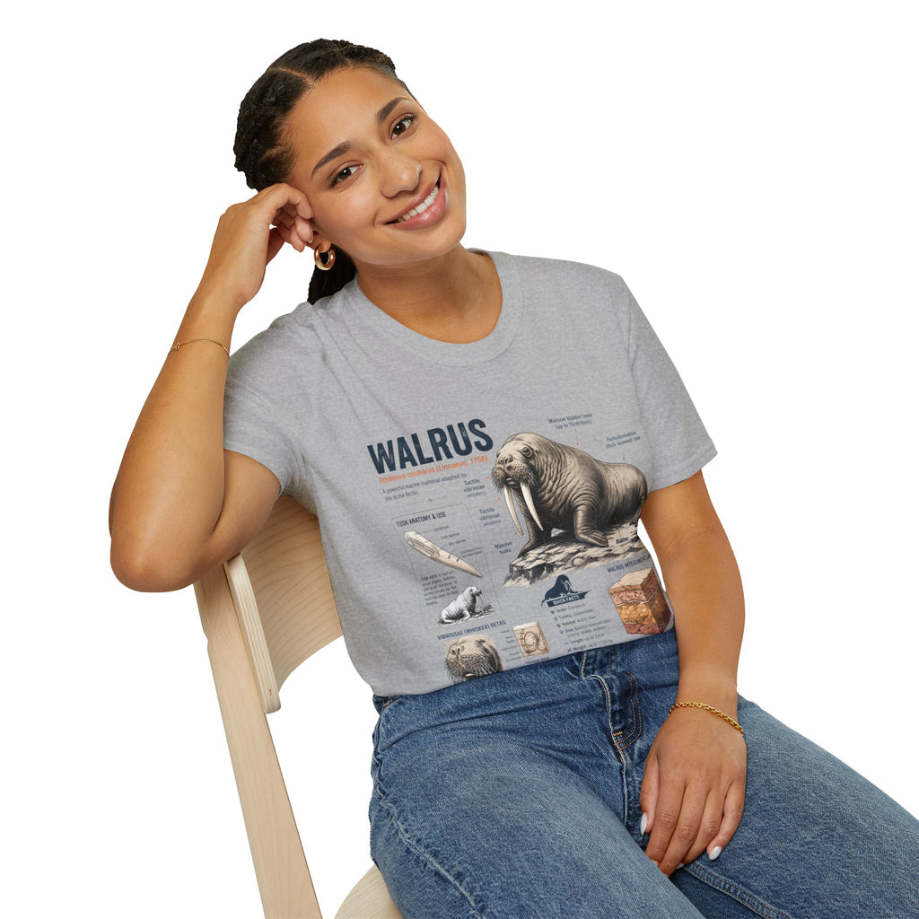 Walrus Anatomy T-Shirt — Illustrated Marine Mammal Facts Tee