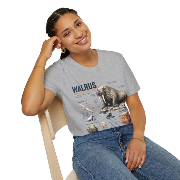Walrus Anatomy T-Shirt — Illustrated Marine Mammal Facts Tee