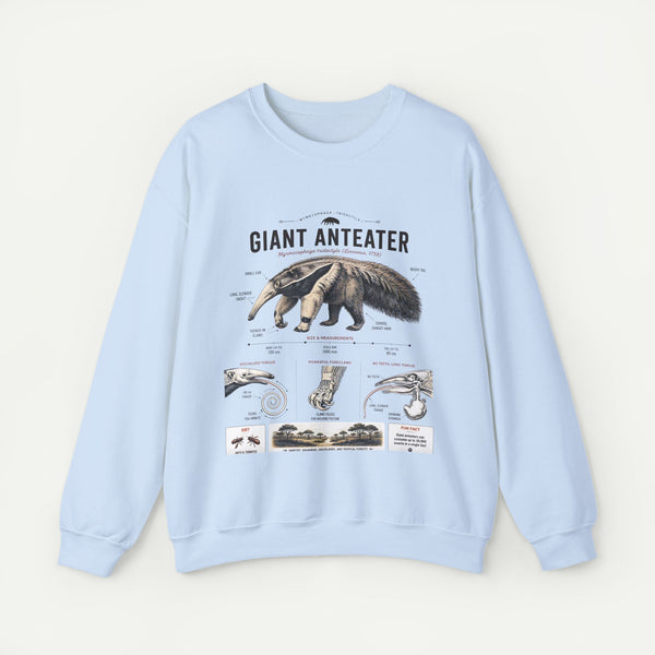 Giant Anteater Anatomy Crewneck Sweatshirt – Vintage Wildlife Anatomy Illustration