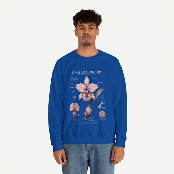 Corsage Orchid Sweatshirt — Botanical Anatomy Floral Crewneck