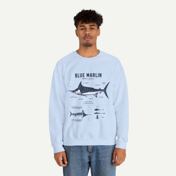 Blue Marlin Fish Anatomy Sweatshirt