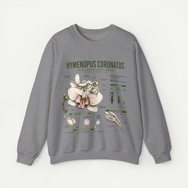 Botanical Anatomy Sweatshirt — Hymenopus Coronatus Illustration