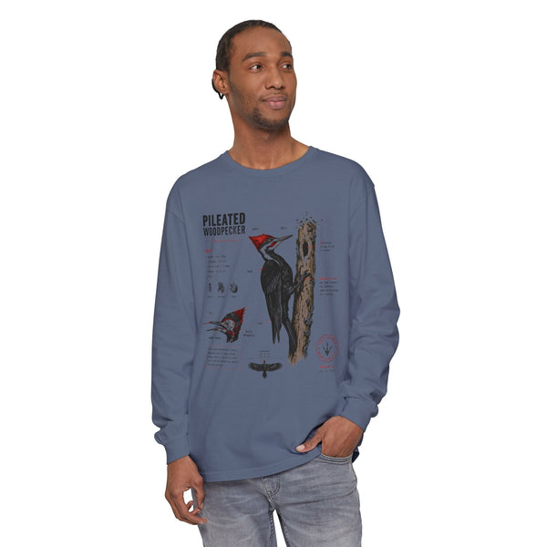 Pileated Woodpecker Anatomy Long Sleeve Tee