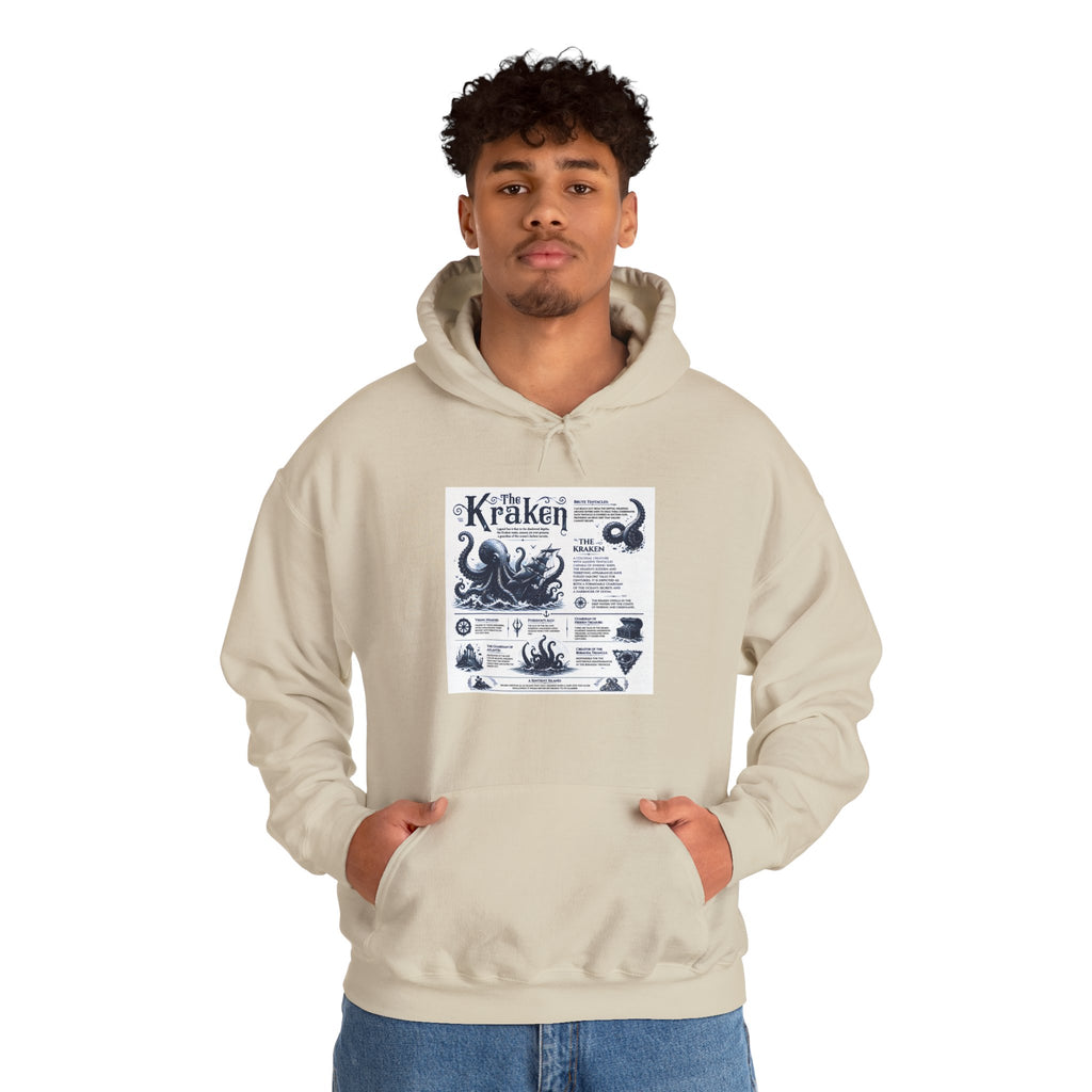 Kraken Nautical Hoodie – Vintage Sea Monster Diagram Sweatshirt