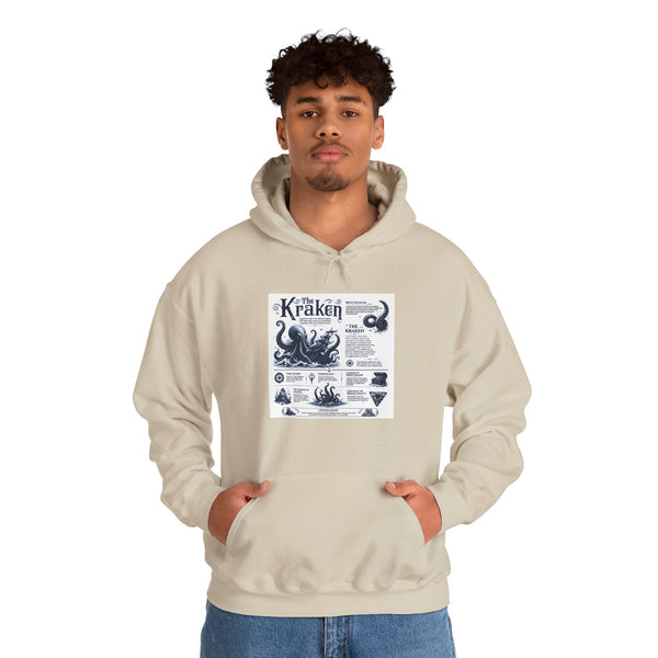 Kraken Nautical Hoodie – Vintage Sea Monster Diagram Sweatshirt