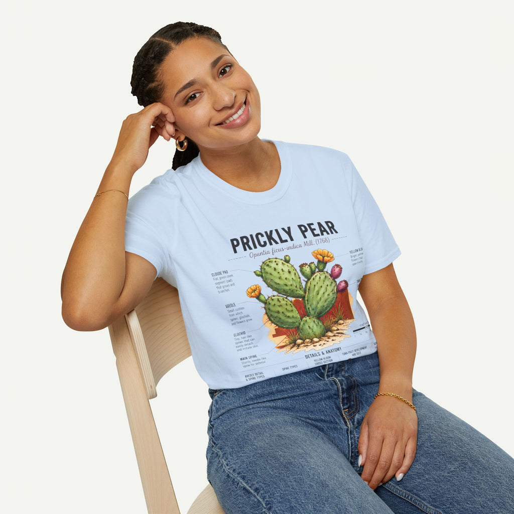 Prickly Pear Botanical T-Shirt — Vintage Cactus Illustration Tee