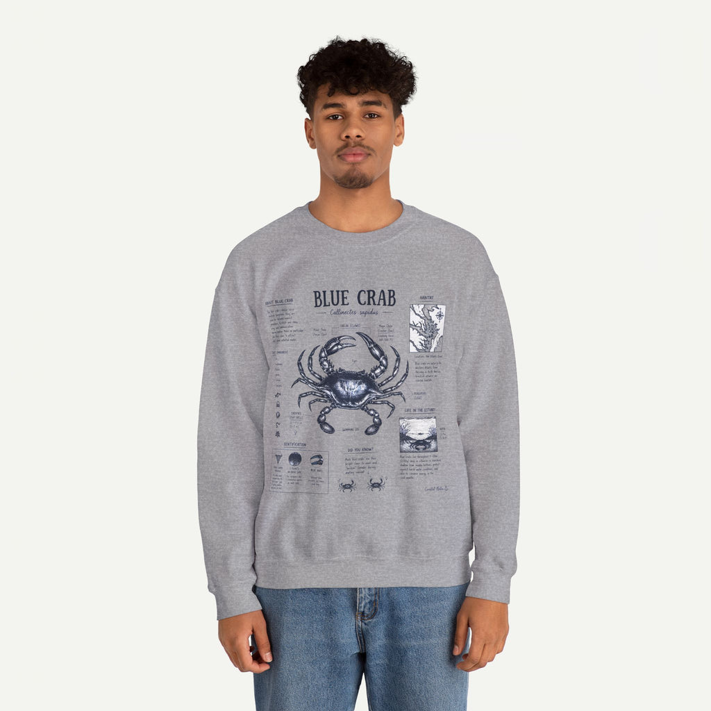 Blue Crab Anatomy Sweatshirt
