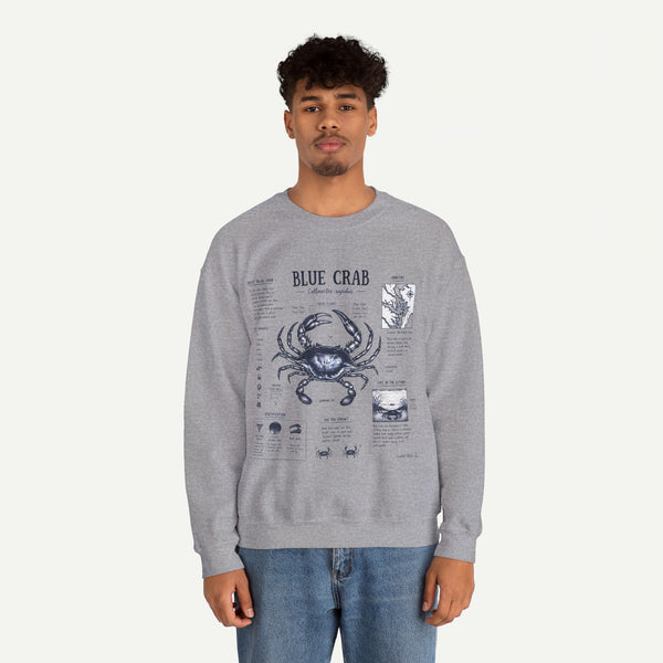 Blue Crab Anatomy Sweatshirt