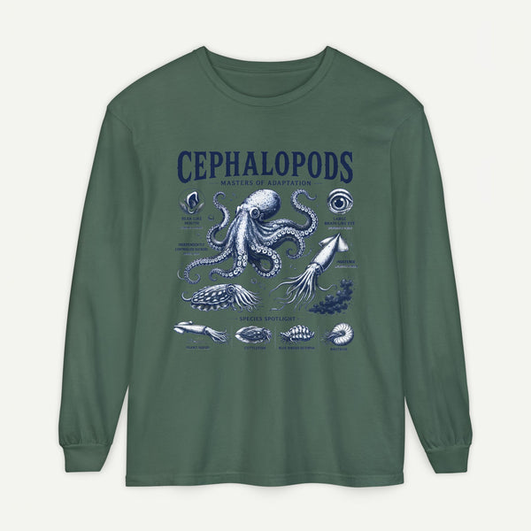 Cephalopods Illustration Long Sleeve Tee
