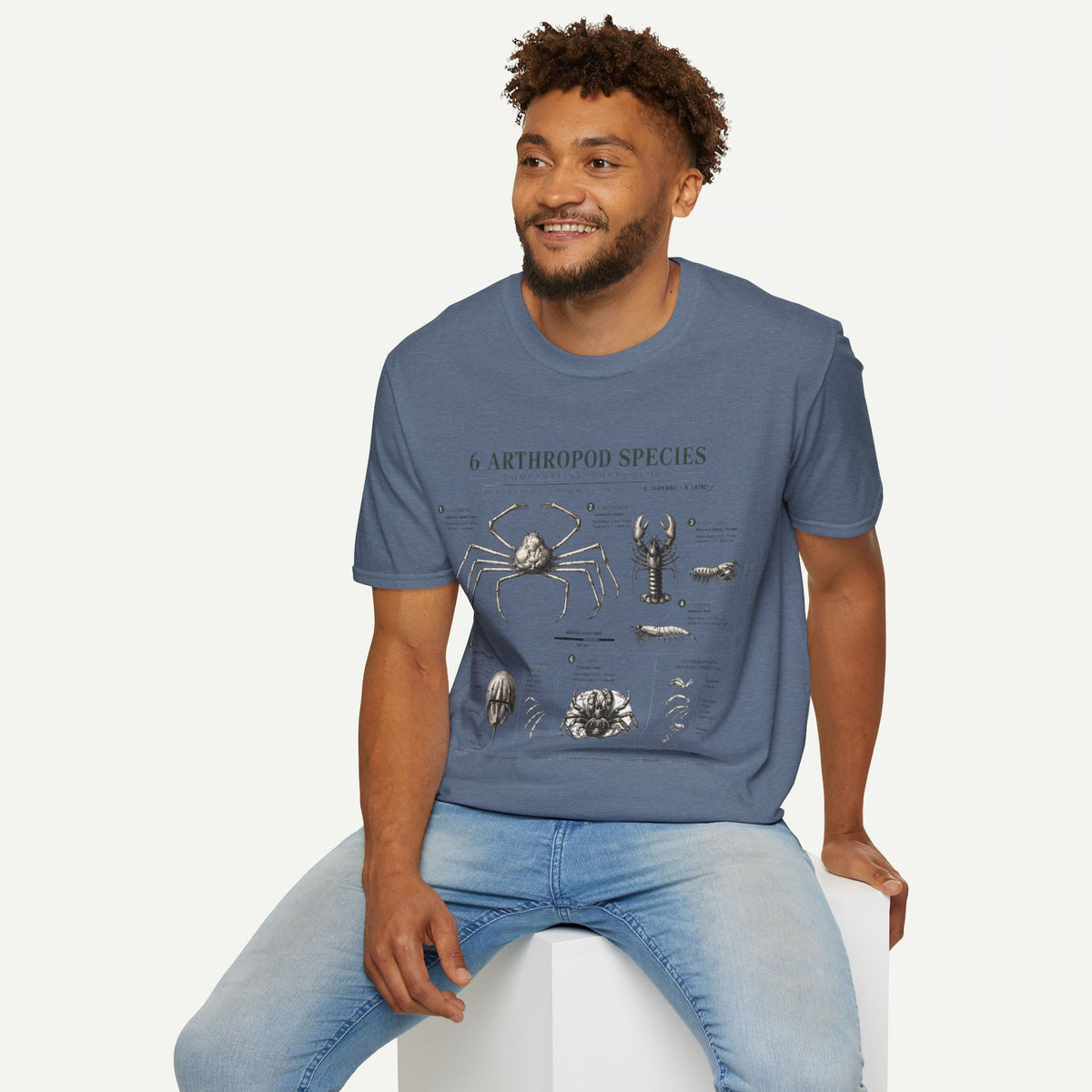 Arthropod Species Graphic Anatomy T-Shirt — 6 Detailed Arthropod Illustrations