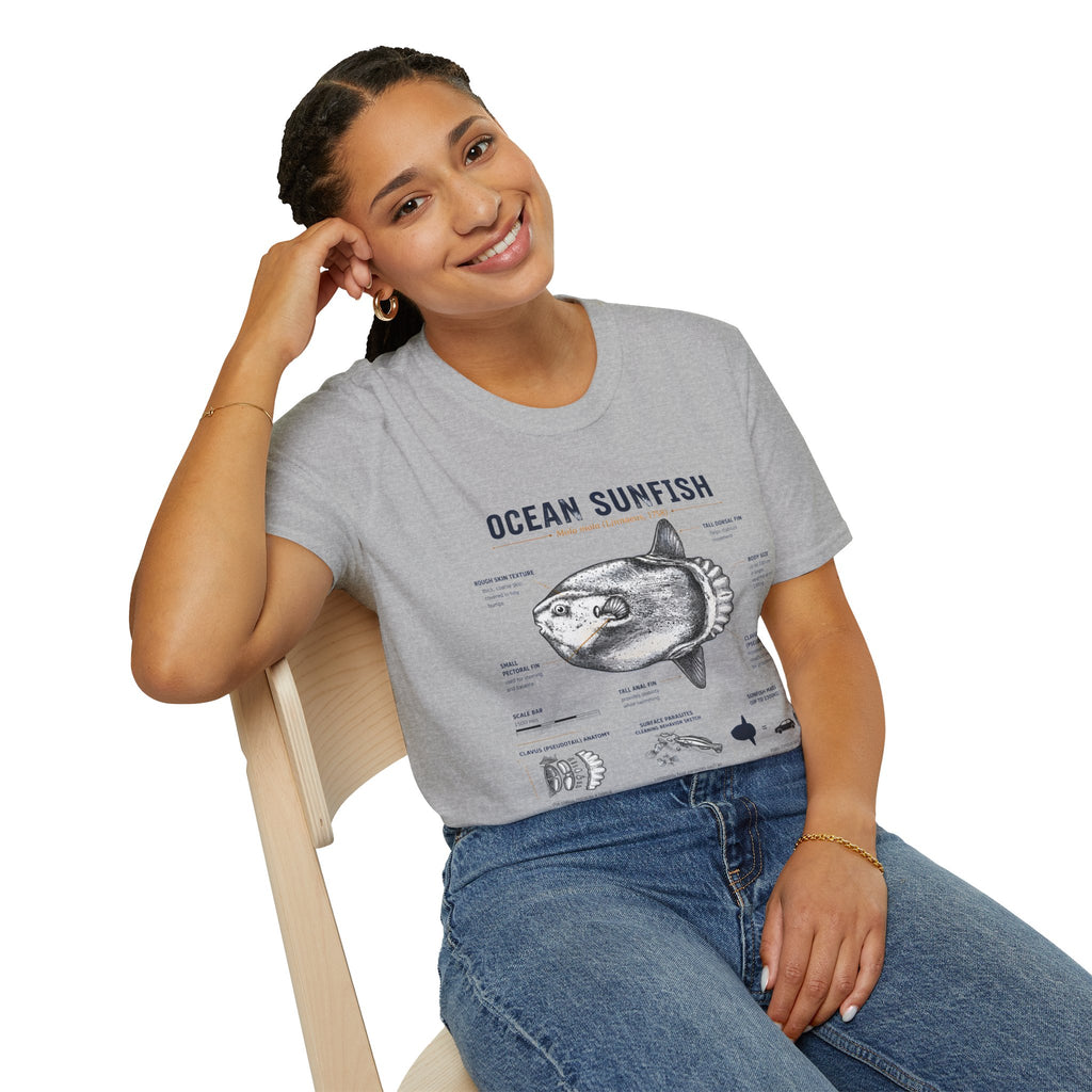 Ocean Sunfish Anatomy T-Shirt — Vintage Marine Biology Graphic Tee
