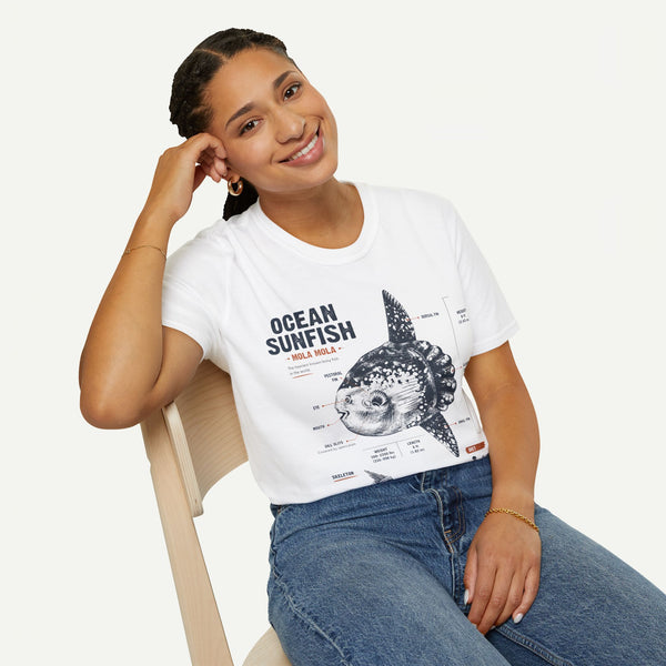 Ocean Sunfish Illustration T-Shirt — Mola Mola Science Graphic Tee