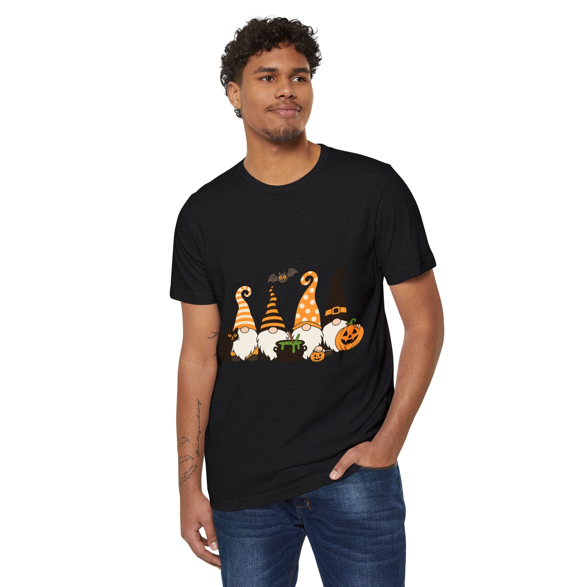 Halloween Gnome T-Shirt — Cute Spooky Gnomes, Pumpkins & Black Cat Tee