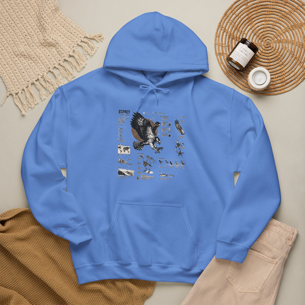 Eagle Anatomy Hoodie — Vintage Ornithology Graphic Sweatshirt