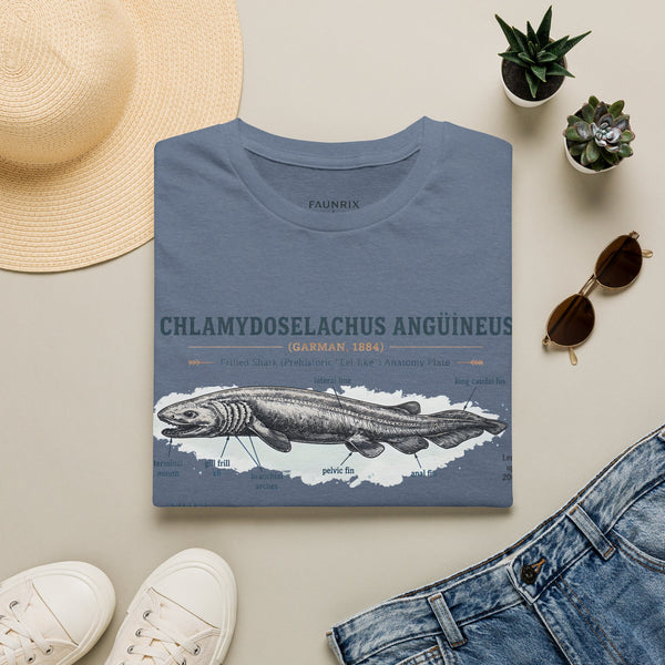 Shark Anatomy Graphic Tee — Chlamydoselachus Anguineus Educational T-Shirt
