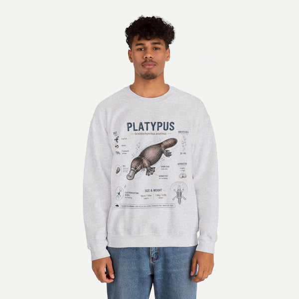 Platypus Anatomy Sweatshirt — Vintage Scientific Illustration