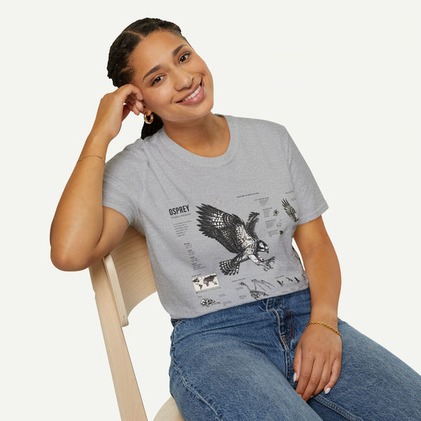 Osprey Anatomy T-Shirt — Vintage Bird Illustration Tee