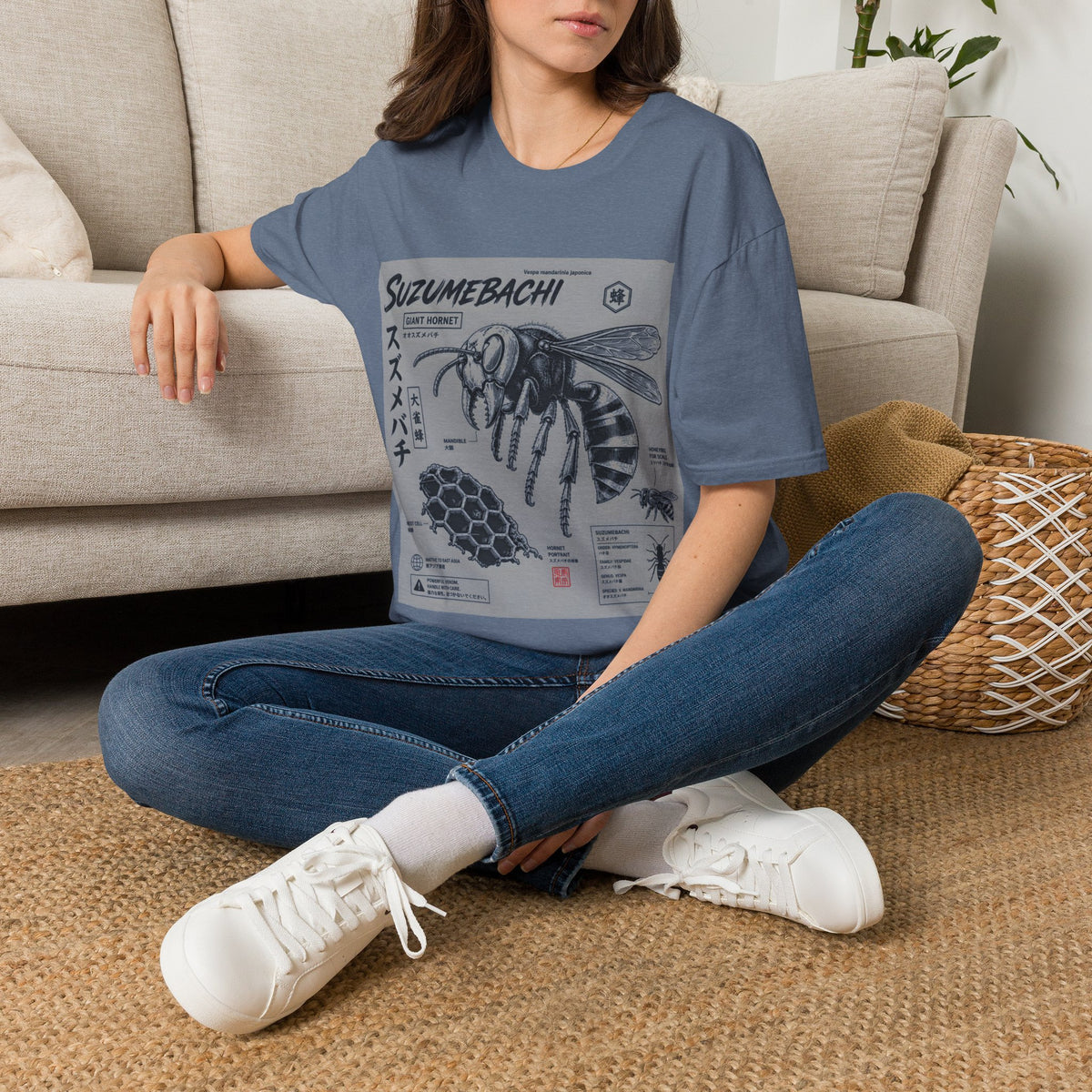 Suzumebachi Giant Hornet Anatomy T-Shirt — Japanese Illustration Graphic Tee