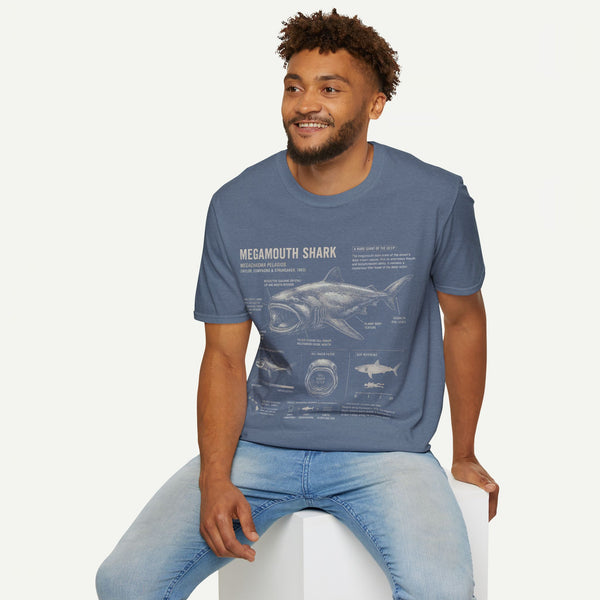 Megamouth Shark Anatomy T-Shirt — Marine Biology Graphic Tee