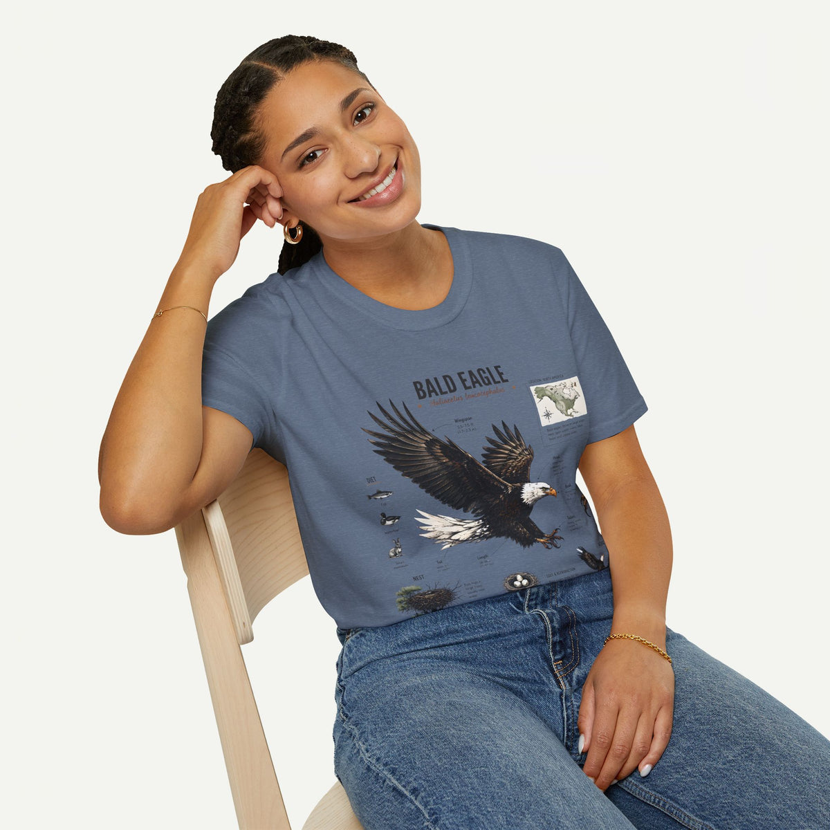 Bald Eagle Anatomy Field Guide T-Shirt