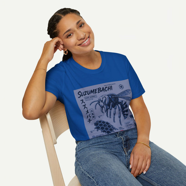 Suzumebachi Giant Hornet Anatomy T-Shirt — Japanese Illustration Graphic Tee