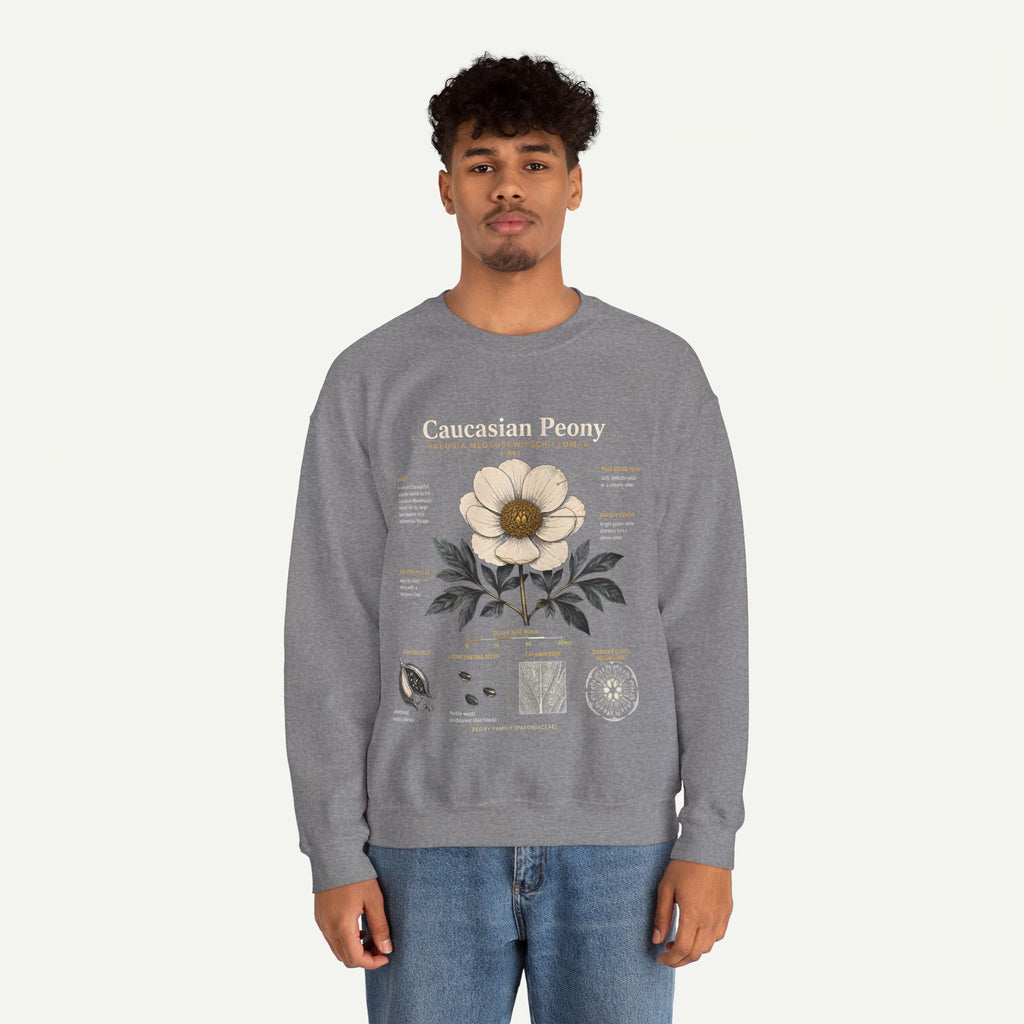 Caucasian Peony Botanical Crewneck Sweatshirt