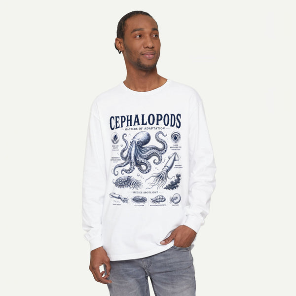 Cephalopods Illustration Long Sleeve Tee