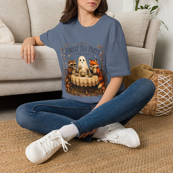 Forest Tea Party T-Shirt — Cute Woodland Animals Tea Time Graphic Tee