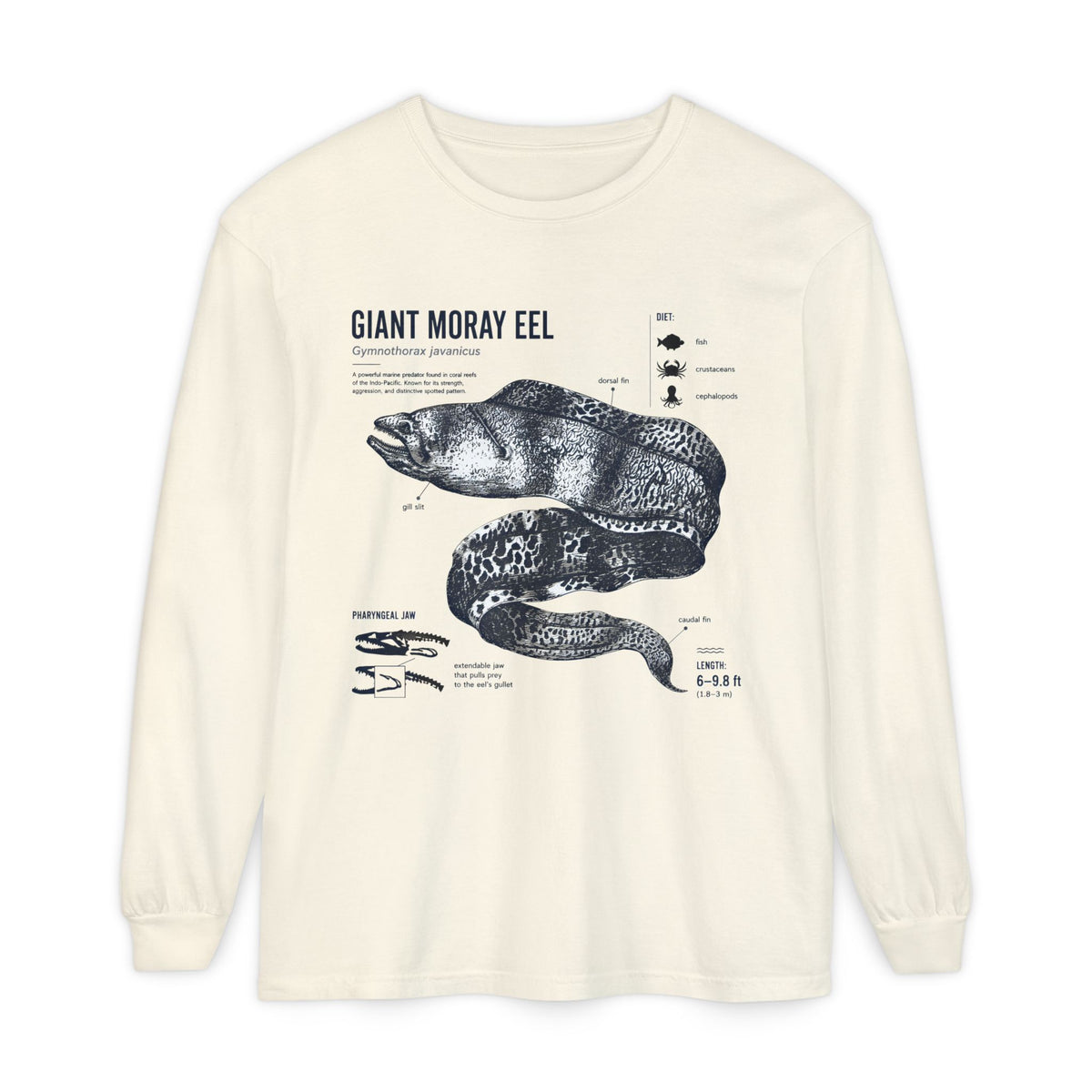 Giant Moray Eel Anatomy Long Sleeve Shirt
