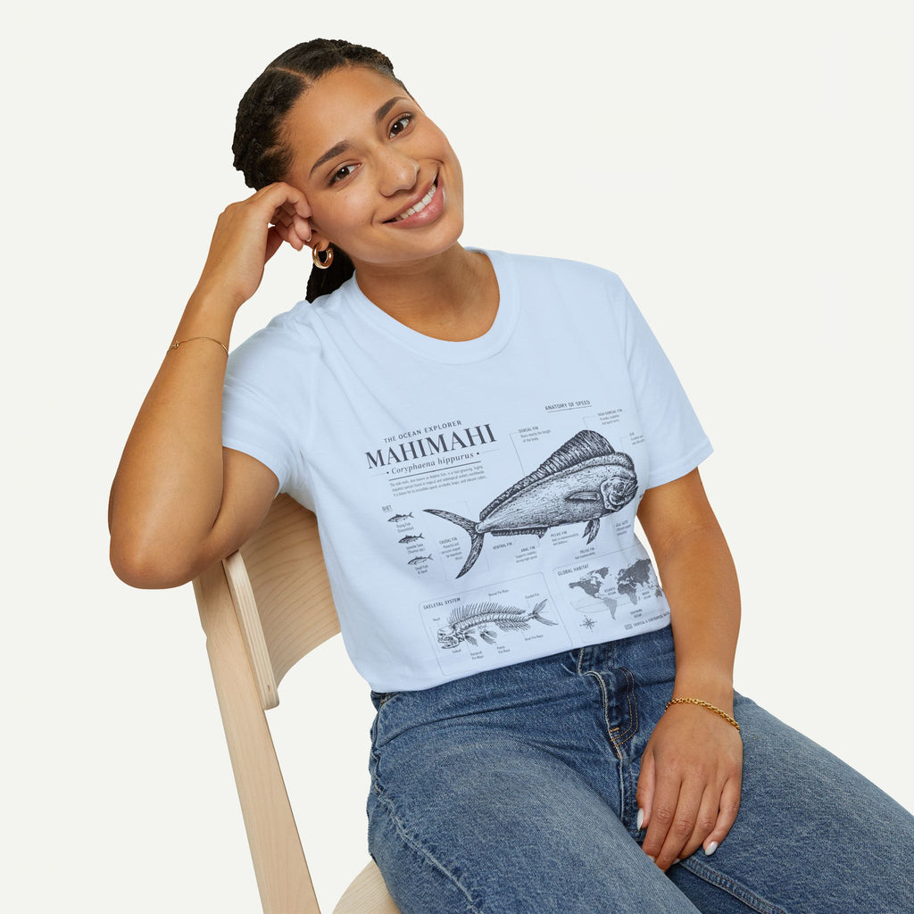 Mahi Mahi Fish Anatomy T-Shirt — Vintage Ocean Explorer Graphic Tee