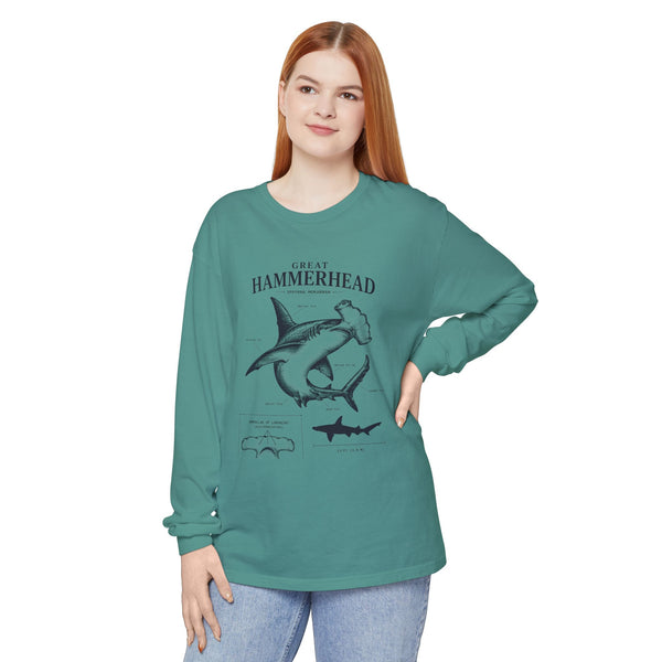 Hammerhead Shark Anatomy Long Sleeve Tee