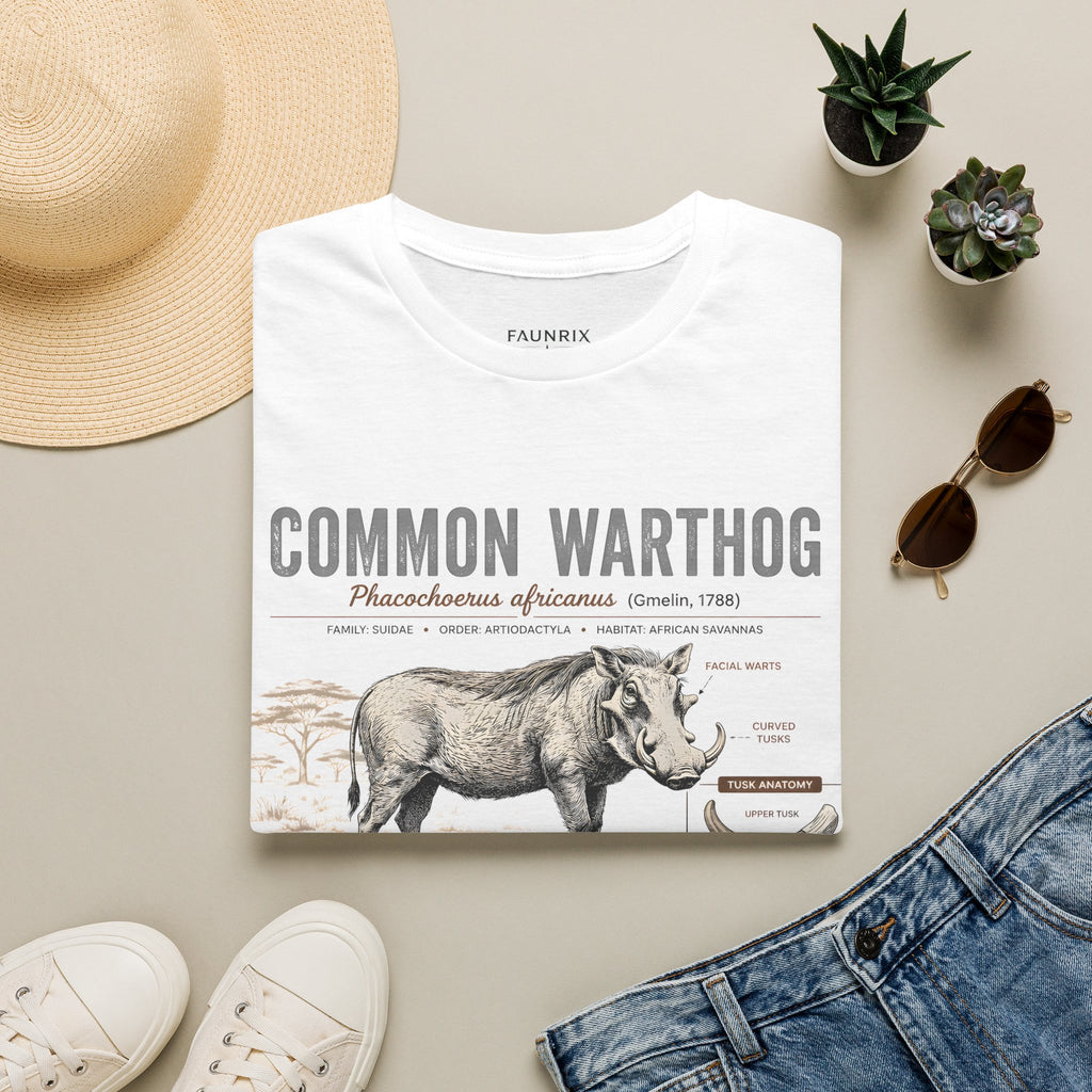 Common Warthog Anatomy T-Shirt — Vintage Wildlife Graphic Tee