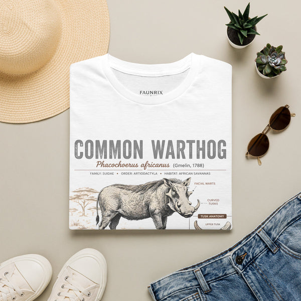Common Warthog Anatomy T-Shirt — Vintage Wildlife Graphic Tee