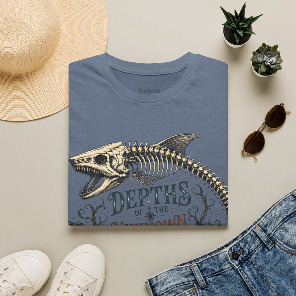 Depths of the Unknown Fish Skeleton T-Shirt