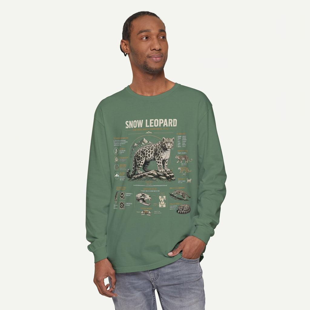 Snow Leopard Wildlife Anatomy Long Sleeve Tee