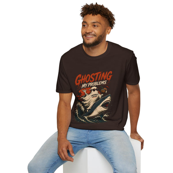 Ghosting My Problems T-Shirt — Funny Sloth Vacation Graphic Tee